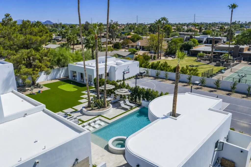 Aerial view of estate